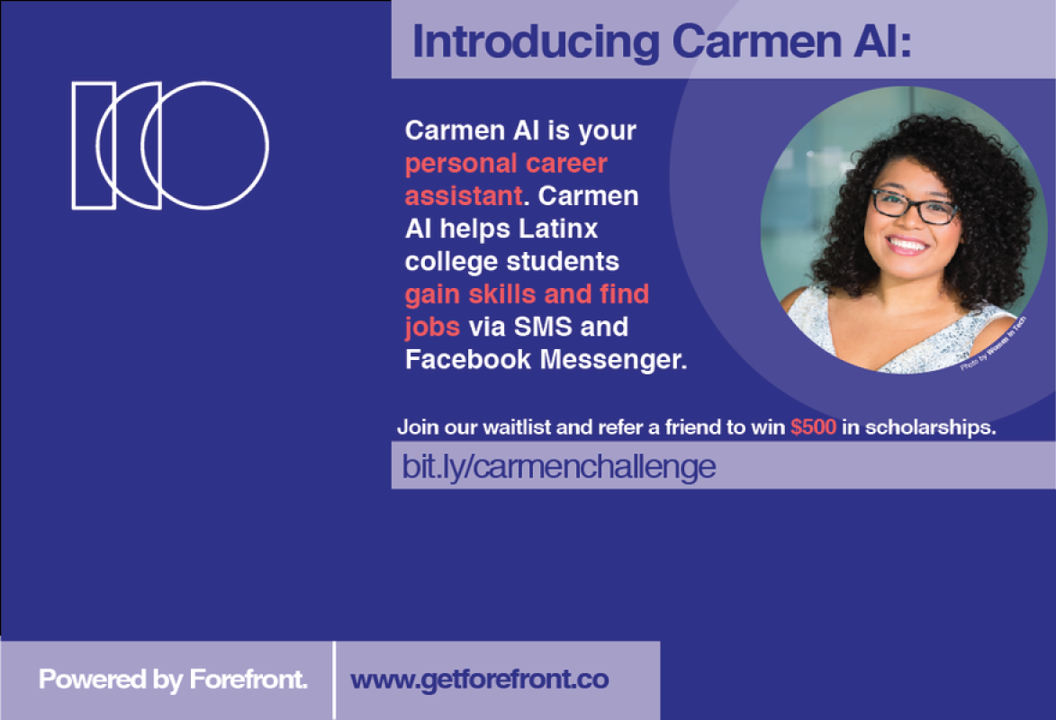 Ambassador Project introducing Carmen AI to learn more go to bit.ly/carmenchallenge.