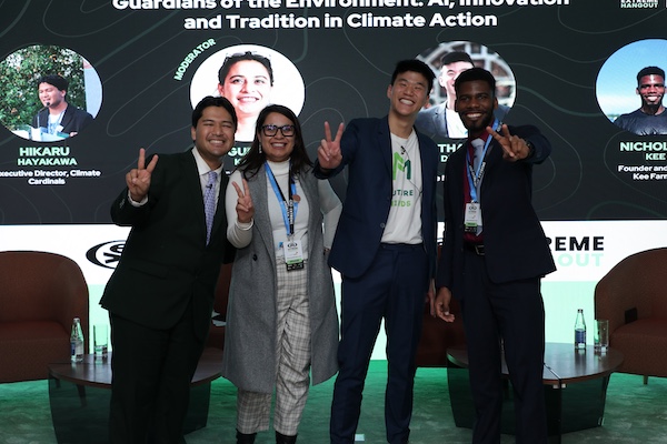 Speakers at Guardians of the Env AI Innovation Tradition in Climate Action Panel