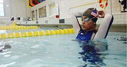 kristin duquette in the swimming pool